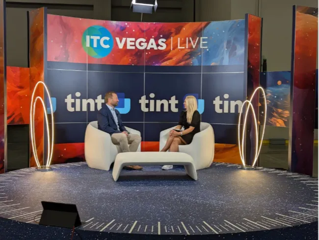 ITC Vegas Live interview stage setup