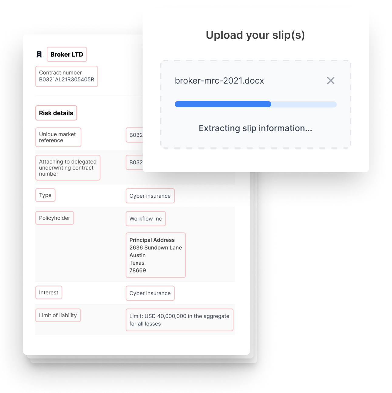 Screenshot of artificial's broker tool user interface